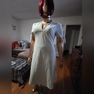 Light Mint Green Eyelet Summer Dress